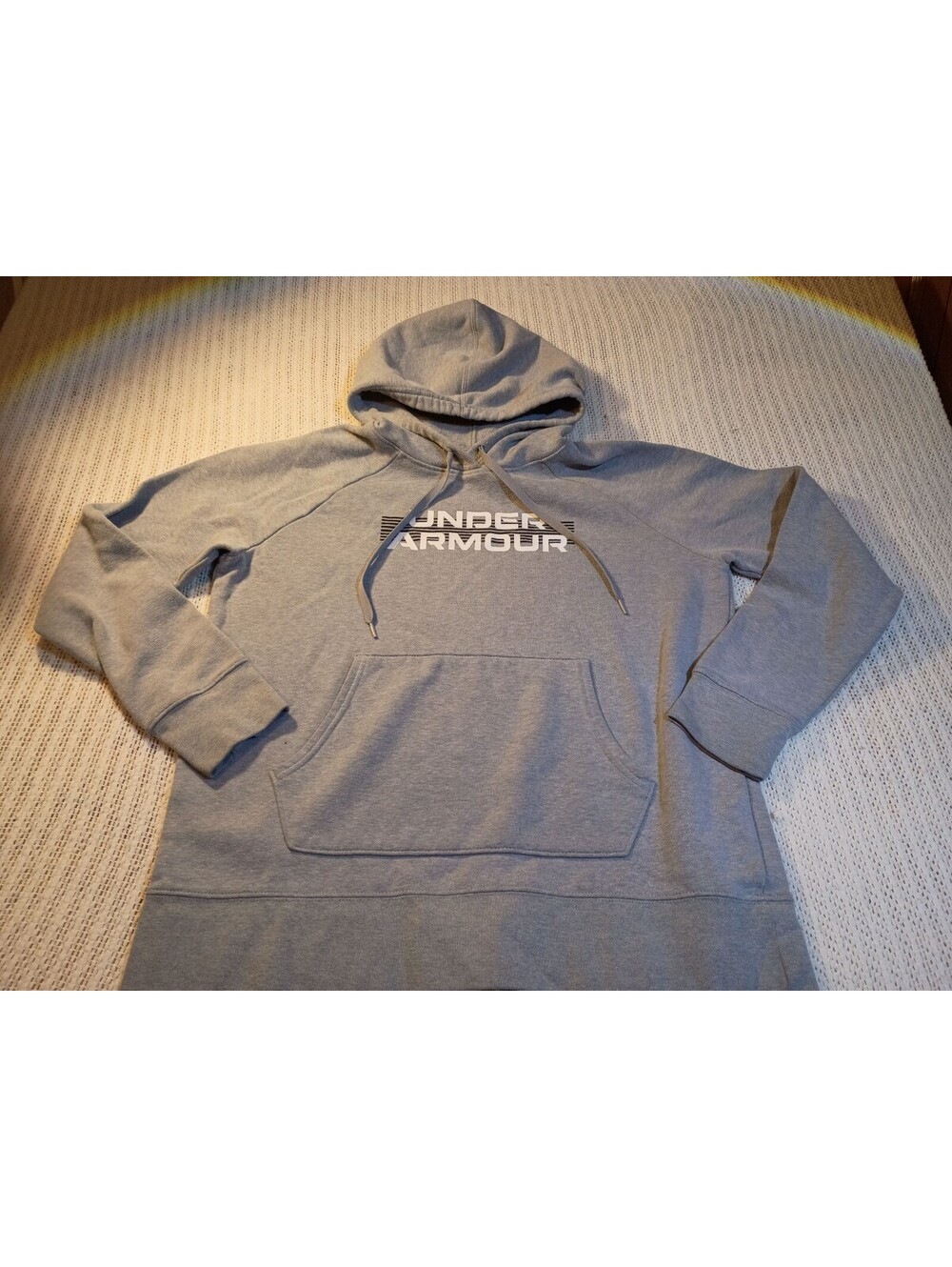 Under Armour Loose Fit Medium Gray HeatGear Hoodie Sweatshirt